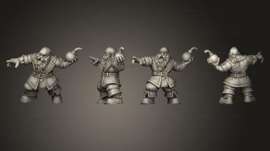 Military figurines Dwarf Blocker 8 3d model
