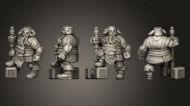 Military figurines Dwarf Bone Breaker 02 3d model