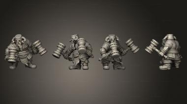 Military figurines Dwarf Bone Breaker 03 3d model
