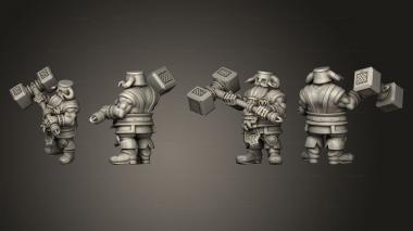 Military figurines Dwarf Bone Breaker 05 3d model
