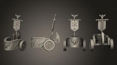 Military figurines Dwarf Chariot 3d model