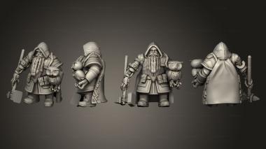 Military figurines Dwarf Cleric Pose 1 2 3d model