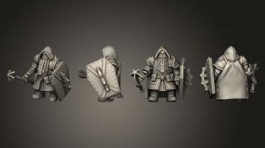 Military figurines Dwarf Cleric Pose 1 3 3d model