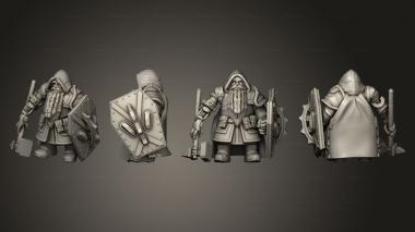 Military figurines Dwarf Cleric Pose 1 3d model