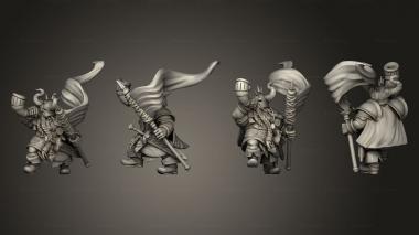 Military figurines Dwarf Commander 1 3d model