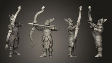 Military figurines Dwarf Elf Bow 3d model