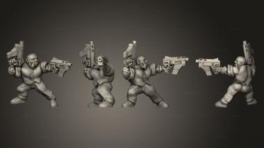 Military figurines Dwarf Fashion SMG Male 3d model