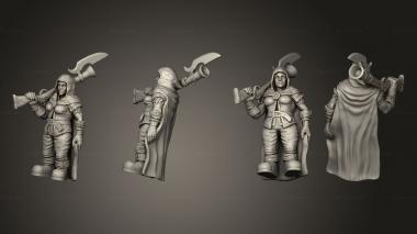 Military figurines Dwarf Female Hunter 3d model