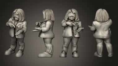 Military figurines Dwarf Female Security Chief 3d model