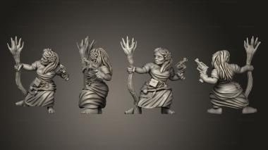 Military figurines Dwarf Female Shaman 3d model