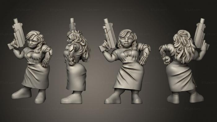 Military figurines (Dwarf Femme Fatale, STKW_5544) 3D models for cnc
