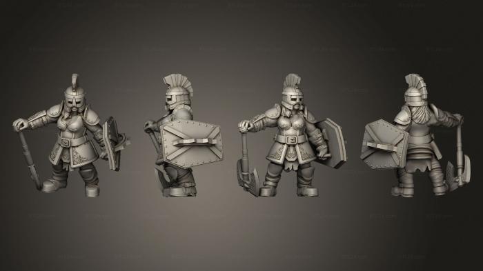 Military figurines (Dwarf Fighter 1 2, STKW_5545) 3D models for cnc