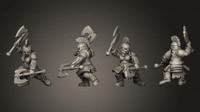 Military figurines (Dwarf Fighter 2, STKW_5550) 3D models for cnc