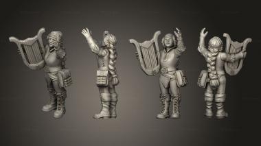 Military figurines Dwarf Girl Bard 3d model