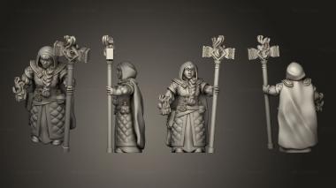 Military figurines Dwarf Girl Priest 3d model