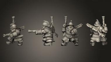 Military figurines Dwarf Gunner 02 3d model