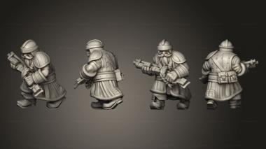Military figurines Dwarf Gunner 03 3d model