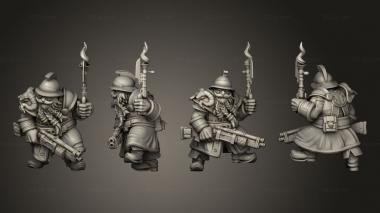 Military figurines Dwarf Gunner 04 3d model