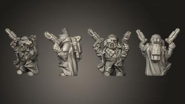 Military figurines Dwarf Gunslinger Based 3d model