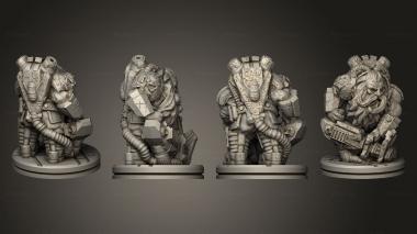 Military figurines Dwarf Heavy Gunner Based 3d model