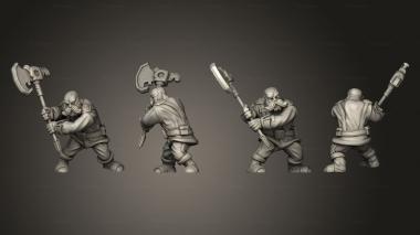 Military figurines Dwarf hog of war v 3 3d model