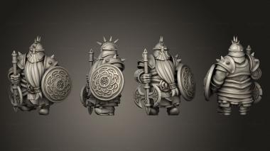 Military figurines Dwarf Iron Guar 03 3d model