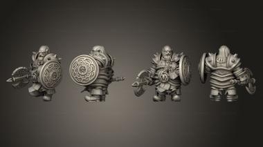 Military figurines Dwarf Iron Guar 04 3d model