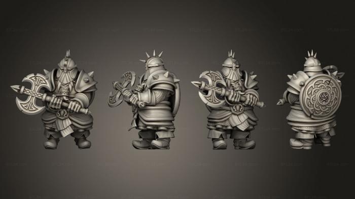 Military figurines (Dwarf Iron Guar 05, STKW_5580) 3D models for cnc