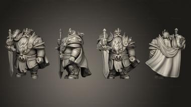 Military figurines Dwarf King Pose 1 3d model