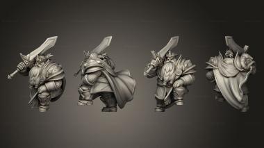 Military figurines Dwarf King Pose 2 3d model