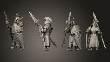 Military figurines Dwarf Lancer 1 3d model