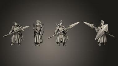 Military figurines Dwarf Lancer 3 3d model