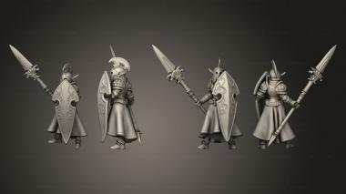 Military figurines Dwarf Lancer 4 3d model
