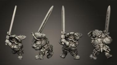 Military figurines Dwarf Landsknecht 3d model