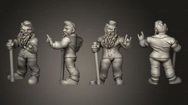 Military figurines Dwarf Male Snazzy Mage 3d model