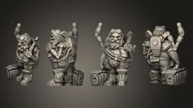 Military figurines Dwarf Mechanic Based 3d model