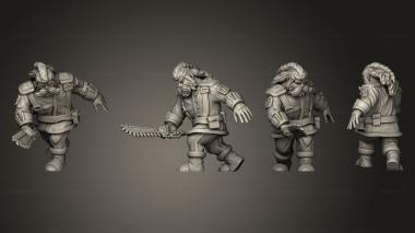 Military figurines Dwarf melee ist v 1 3d model
