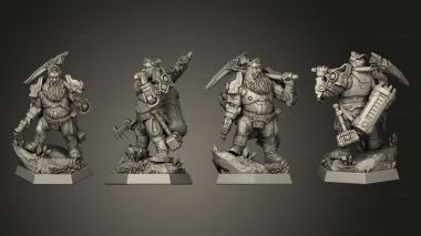 Military figurines Dwarf Miner 3d model