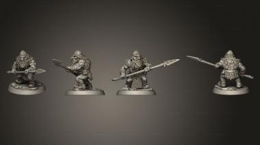 Military figurines Dwarf Mountaineer  01 3d model