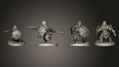Military figurines Dwarf Mountaineer  03 3d model
