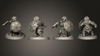 Military figurines Dwarf Mountaineer  04 3d model