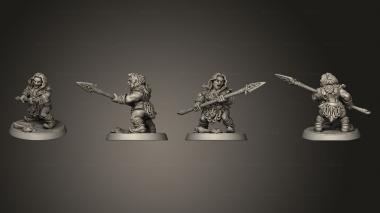 Military figurines Dwarf Mountaineer  05 3d model
