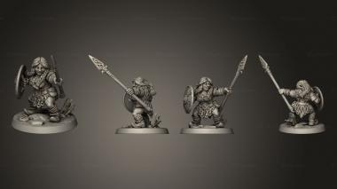 Military figurines Dwarf Mountaineer  07 3d model