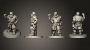 Military figurines Dwarf pirate 2 3d model