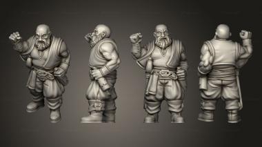 Military figurines Dwarf pirate 3 3d model