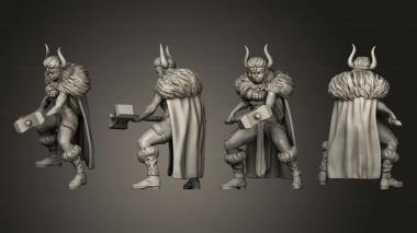 Military figurines Dwarf Princess Hammer 3d model