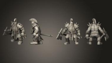 Military figurines Dwarf Raider Warchief 3d model
