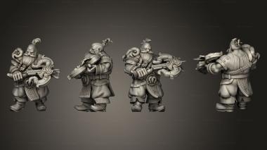 Military figurines Dwarf Ranger 02 3d model