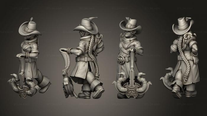 Military figurines (Dwarf Ranger 05, STKW_5638) 3D models for cnc