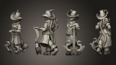 Military figurines Dwarf Ranger 05 3d model